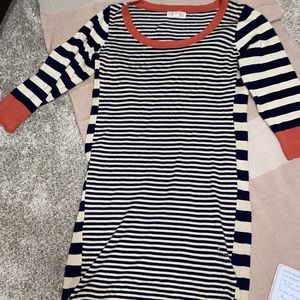 Fall Striped Sweater Dress